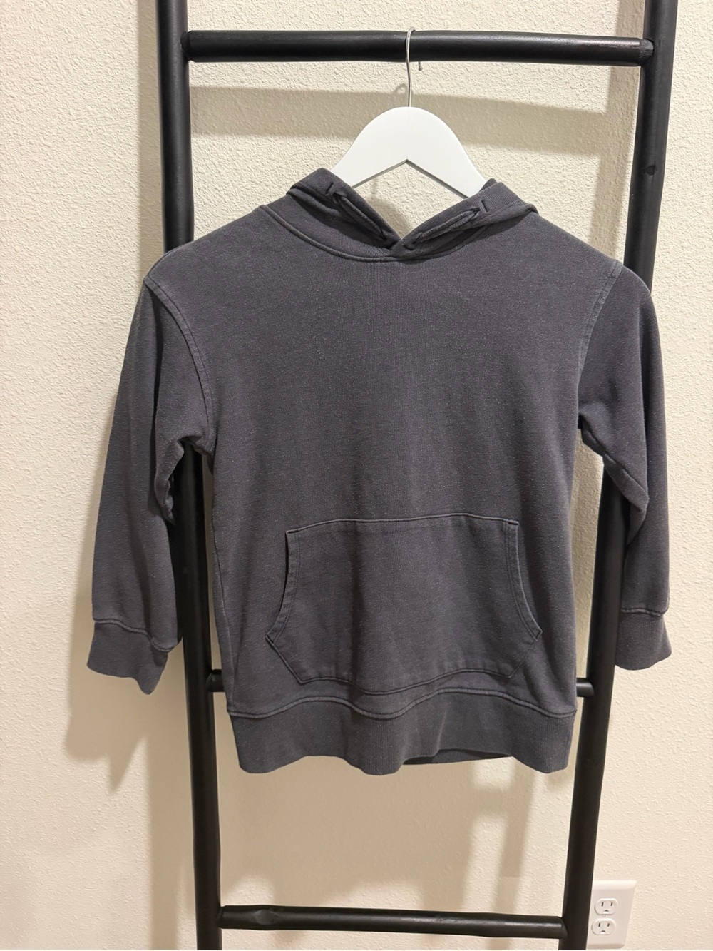 Kids' Charcoal Hooded Pullover Sweatshirt